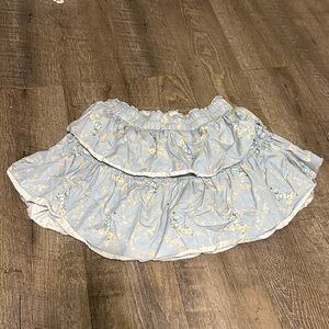 Free People Blue Bubble Mini Skirt